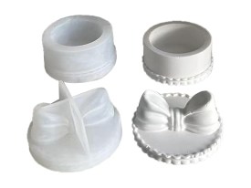 Molde silicona mini alhajero con moño
